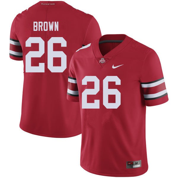 Ohio State Buckeyes #26 Cameron Brown Men Football Jersey Red